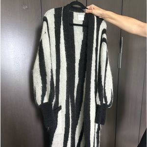 Anine bing maxi zebra knit